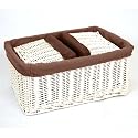 White Storage Basket Set of 3