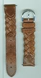 Genuine TIMEX Mens Brown Braid Leather Strap, wide end-piece 18mm, width 16mm, length 7in