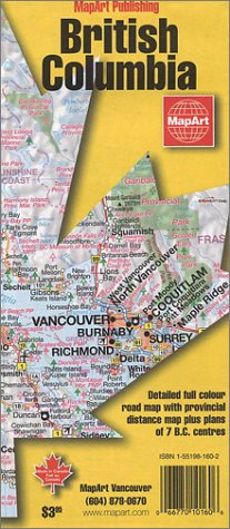 City Travel Guides Discounted  Livres : Carte routière : British Columbia (en anglais)