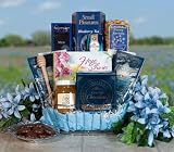 Get Well Blues Tea and Coffee in Chrome Gift Basket
