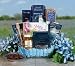 Get Well Blues Tea and Coffee in Chrome Gift Basket
