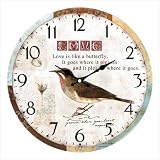 Nostalgic Love Bird Collectible Wall Clock Home Decor