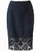 Laser-cut suede skirt