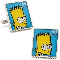 Bart Simpson Stamp Cufflinks