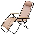 La Chaise Tan Mesh Folding Recliner