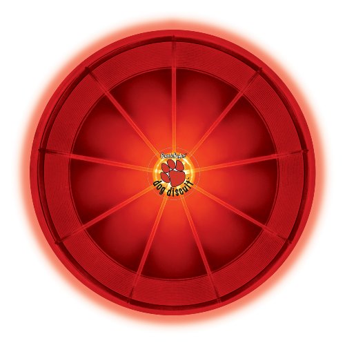 Nite Ize FFDD-08-10 Dog Discuit Light Up Flying Disc, Red