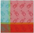 Durable Woven Jacquard 100% Cotton Lobster Ruby Red Tablecloth 54x90 Inches