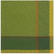 Durable Woven Jacquard 100% Cotton Green and Yellow Twirl Tablecloth 54x90 Inches