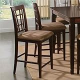 Espresso Atlantic Furniture Montego Bay Cappuccino Fabric Pub Chair (Set of ....