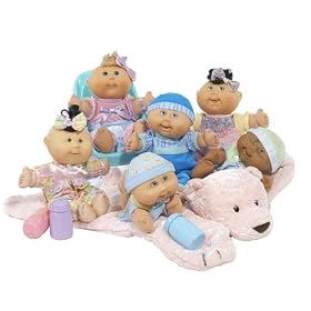 Cabbage Patch Kids Newborns with Carrier Caucasian Girl Brunette Hair by Play Along