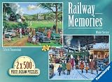 Ravensburger Puzzle Two x 500 Pieces Railway Memories