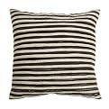 Felt Pillow With 2 Tone Stripe - Black (20 x 20")
