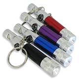 Stainless Steel 10000 Hours Lifespan Mini Keychain LED Flashlight&compass and Whistle