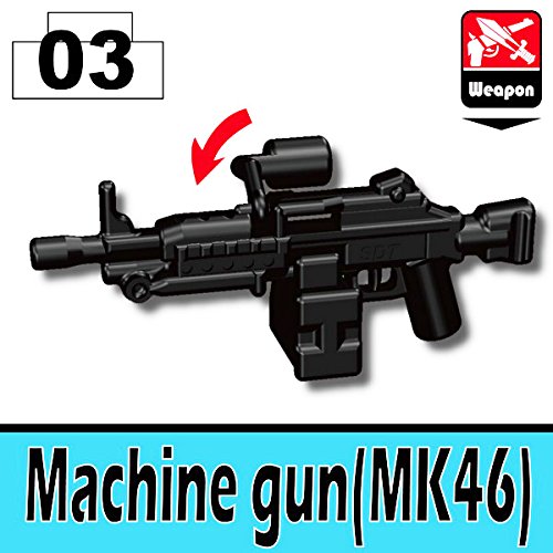 MK46 Light Machine Gun (Black) - Custom Minifigure Piece