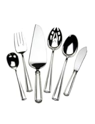 Kitchen: Lunt Embassy Scroll Sterling Silver Flatware 6-Piece Hostess Set - Lunt