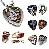 Christian Guitar Picks & PICKBAY Guitar Pick Holder Necklace MARY Jesus Infant Jesus Faux Stained Glass