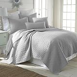 Bordeaux Light Grey King Quilt Set