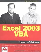 Excel 2003 VBA Programmer's Reference (Programmer to Programmer)