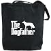Canvas Tote Bag Black  The Dogfather White German Shepherd Dog  Dog
