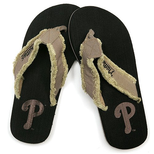 Buy Philadelphia Phillies Unisex Frayed Twill Flip-Flops by FBF Sportswear