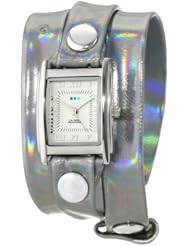 La Mer Collections Womens LMSTW3014 Gunmetal Hologram Simple Wrap Watch