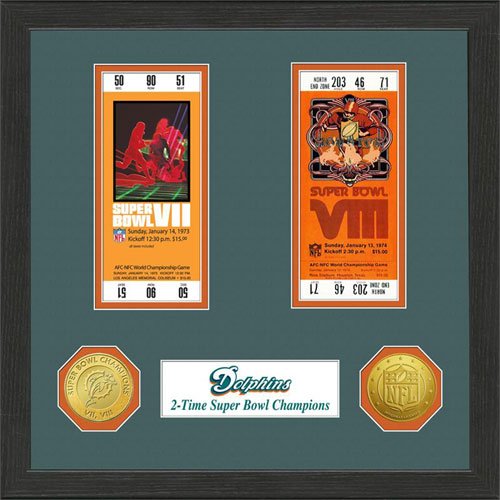 Highland Mint Miami Dolphins Super Bowl Champions Ticket Collection