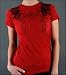 Sinful Clothing - Claw Burnout Baby Tee in Red