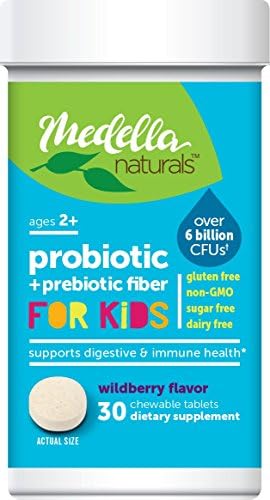 Medella Naturals KIDS Probiotic + Prebiotic fiber- 6 Billion CFU's w/ 2 Strains