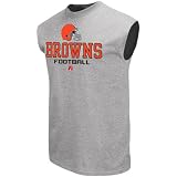 NFL Cleveland Browns Critical Victory V Sleeveless T-Shirt - Ash (Medium)