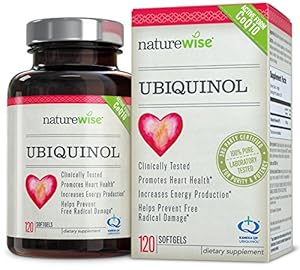 NatureWise Ubiquinol with Clinically Tested Kaneka QH, the Active Form of CoQ10, 100 mg, 120 count