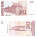 Macedonia 1993 20 Denari, Pick 10a