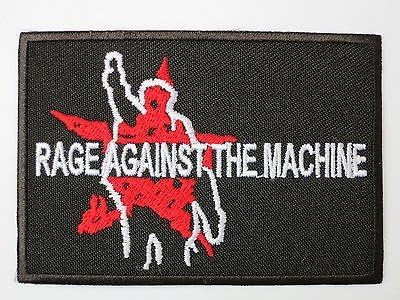 RAGE AGAINST THE MACHINE Logo Iron On Sew On Embroidered PatchApprox: 3.2"8.4cm x Approx: 2.2"/6cm