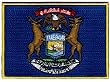 Michigan State Flag Embroidered Patch Iron-On MI Emblem