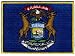 Michigan State Flag Embroidered Patch Iron-On MI Emblem