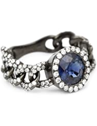 Phillips Frankel "Vibrant Affair" Blue Sapphire Chain Ring, Size 7