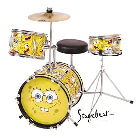 JHS SBK100 Spongebob 3Pce Junior Drum Kit