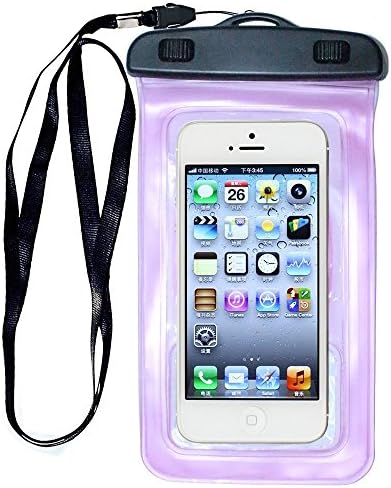 Extrafunn Waterproof Pouch Bag Case for iPhone 6 Plus/6/5s/5/5c, Samsung Galaxy S6/S6 EDGE/S5/S4/NOTE 4/3/2, HTC ONE M9/M8/M7, SONY Z4/Z3/Z2, Google Nexus 6/5/4, Smartphone Waterproof Protector for Boating/Hiking/Swimming/Diving (Pink)