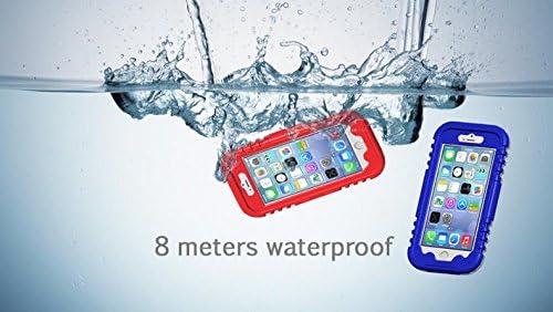 omiyap iPhone 6 Case Cover Waterproof Dirtproof Shell with Rugged Protection (white/pink/blue/black/red/yellow) (Blue)