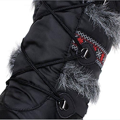 Piggy2gether Women Soft Leather Waterproof Winter Snow Boots Warm Shoes, 6-10
