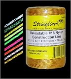 Stringliner 35415 540' Twisted Fluorescent Green 1/2 lb. Roll Replacement #18 Masons Line