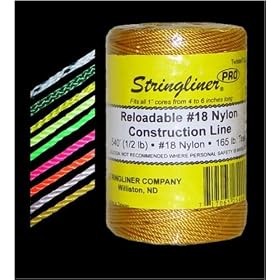 Click here to buy Stringliner 35153 250' Braided White 1 4 lb. Roll Replacement #18 Masons Line by Stringliner.