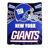 New York Giants Light Weight Fleece NFL Blanket (Shadow Series) (50x60)