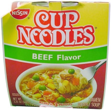 NISSIN CUP OF NOODLES SOUP BEEF 2.25 OZ EACH (1)
