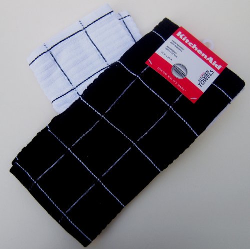 KitchenAid 2 pack of Black and White Dish Towels