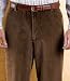 Colorfast Casual Corduroy Plain Front Pants