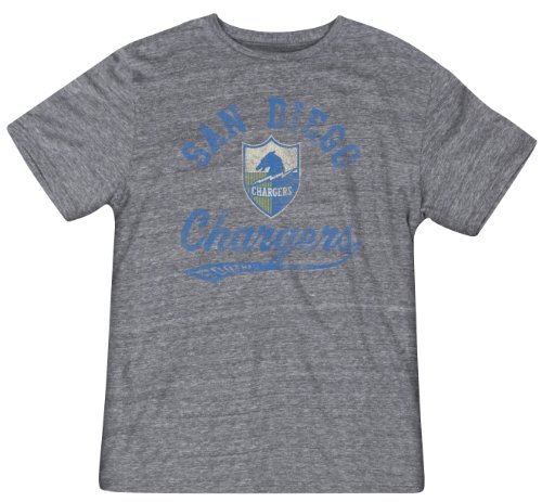 NFL Men's San Diego Chargers Retro Big Sweep Tee (Hunter, Large )