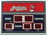 Cleveland Indians MLB Scoreboard Clock & Thermometer (14x19)