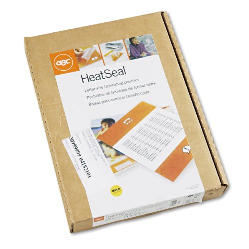 GBC HeatSeal Crystal Clear Economy Thermal Laminating Pouches, 9 x 11.5 Inches, 1.5 mm Thickness, 200 Pouches per Pack (3745100C)