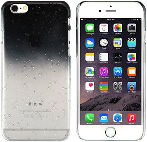 iPhone 6 Case, Techno Earth® Gradient Crystal Water Drop Back Protector Cover Air Cushion Technology Corners Eco-Friendly Packaging - Slim case for iPhone 6 (4.7) (2014) - Black