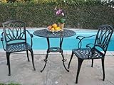 CBM Cast Aluminum Outdoor Patio Furniture 3 Piece Table Set H Cbm1290